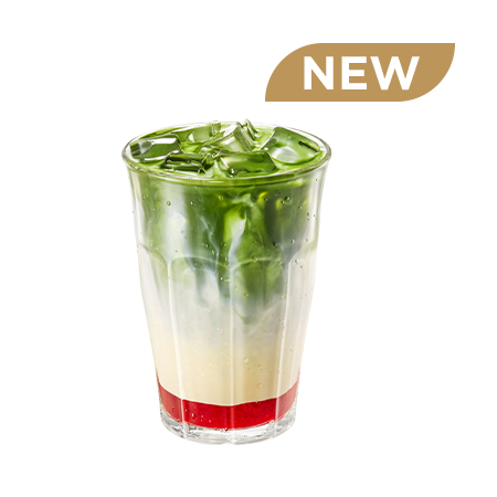 草莓抹茶拿铁